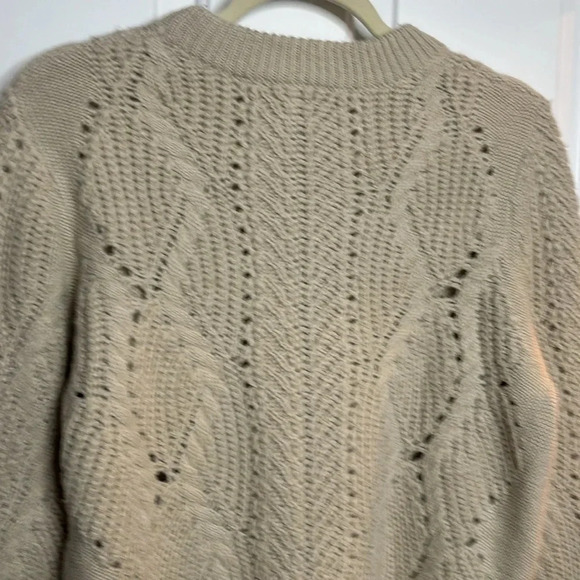 EUC VANESSA BRUNO women’s light beige crewneck sweater size medium - Picture 6 of 6